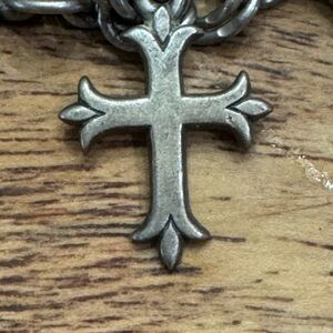 Silver Cross Pendant Necklace